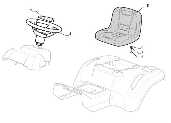 Seat & Steering Wheel - Mountfield T38M-SD (2009 > )   <br />2T3244436/BQ<br />