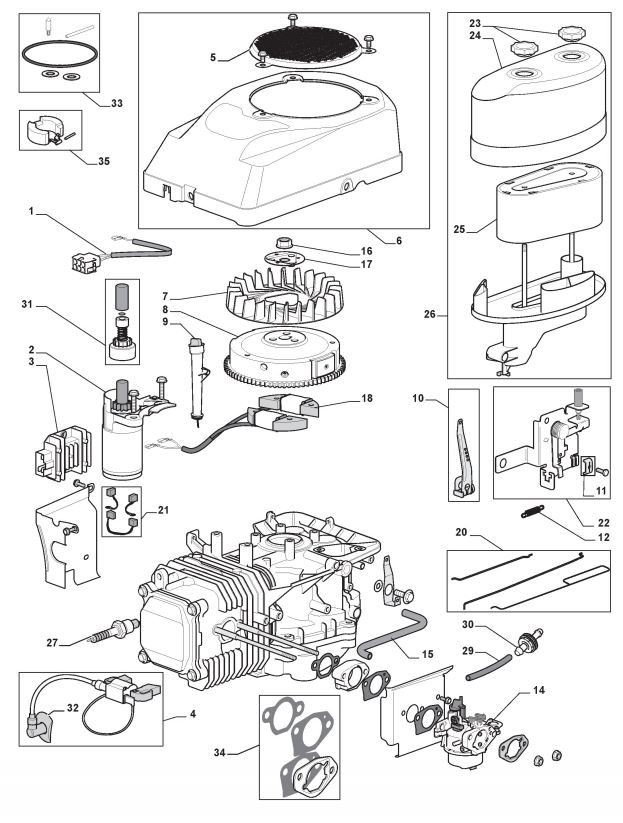 Engine - ST. TRE0701 - Mountfield T38M-SD (2009 > )   <br />2T3244436/BQ<br />