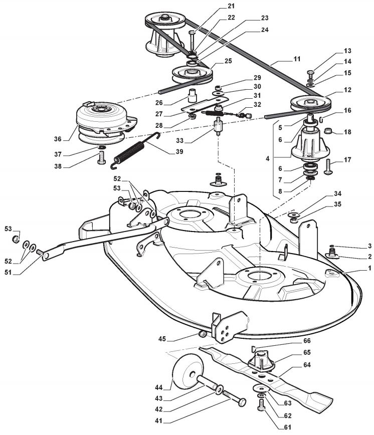 Cutting Plate with Electromagnetic Clutch - Mountfield T38M-SD (2009 > )   <br />2T3244436/BQ<br />