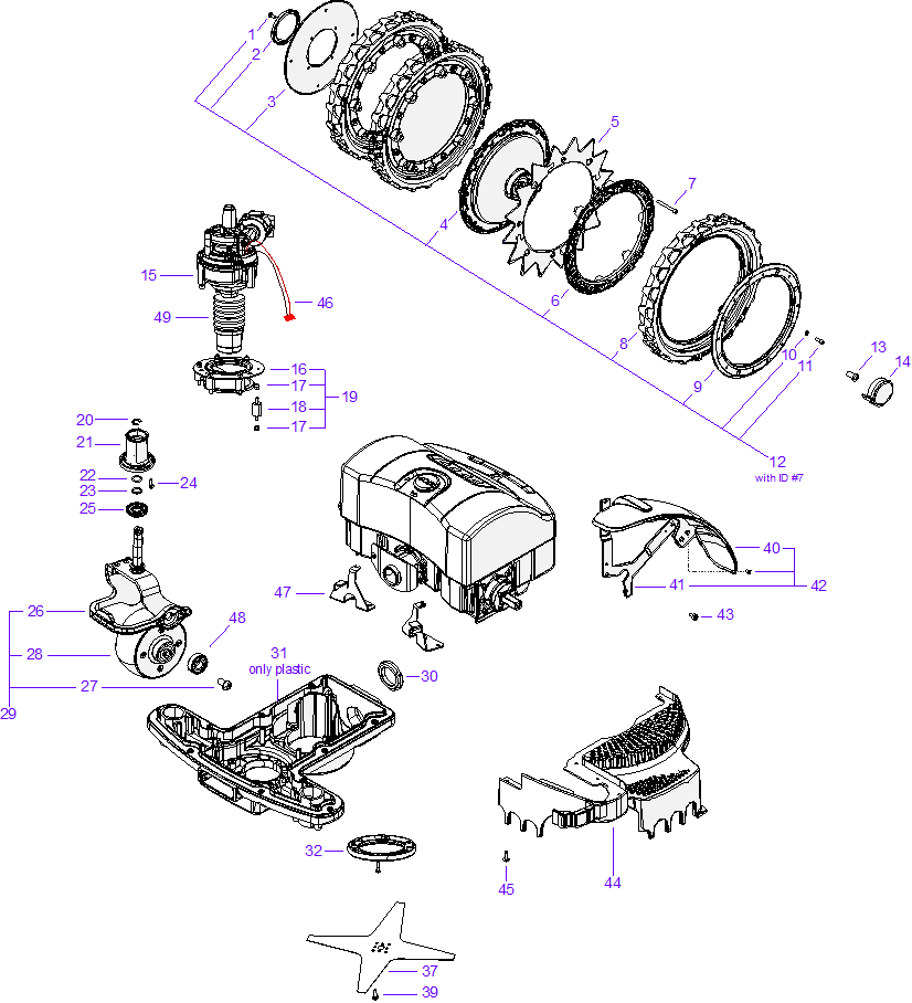 Ambrogio 4.36 - Wheels & Blade Motor Ambrogio 4.36 - Wheels & Blade Motor
