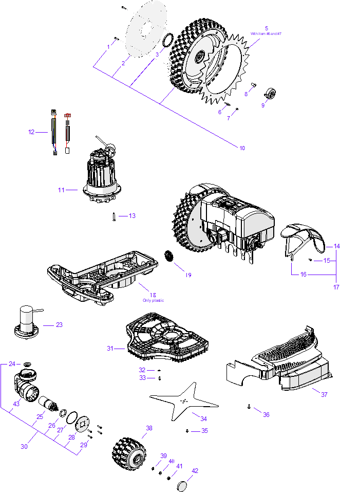 Ambrogio 4.36 4WD - Wheels & Blade Motor Ambrogio 4.36 4WD - Wheels & Blade Motor