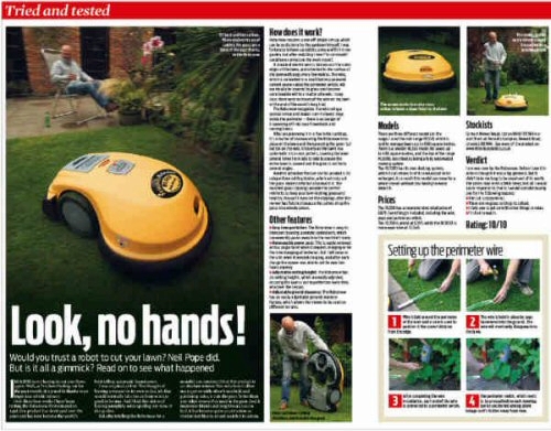 Robomow Gets 10 out of 10 from Garden News Magazine Robomow Gets 10 out of 10 from Garden News Magazine