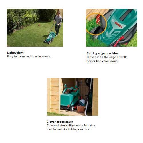 Bosch Rotak 36R Electric Mower 1350w / 36cm