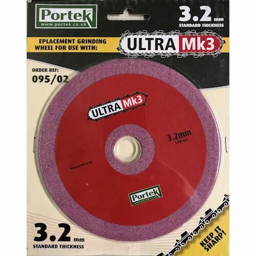 Portek 3.2mm Grinding Wheel for Portek Ultra Mk3 Mk4 Chainsaw Sharpeners