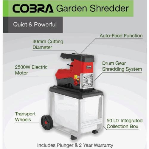 Cobra Electric Garden Chipper Shredder 2500w - Kitchen Garden Mag Best Buy