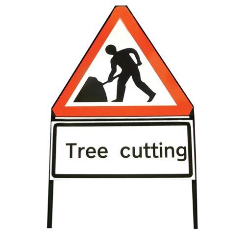 Tree Cutting Warning Sign 750mm