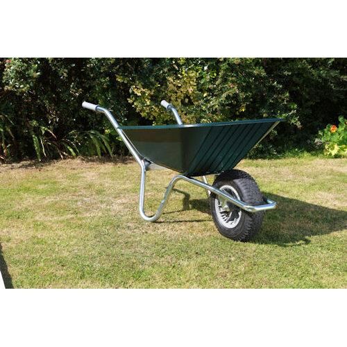 County Clipper Garden Wheelbarrow Green 90ltr / Puncture Proof