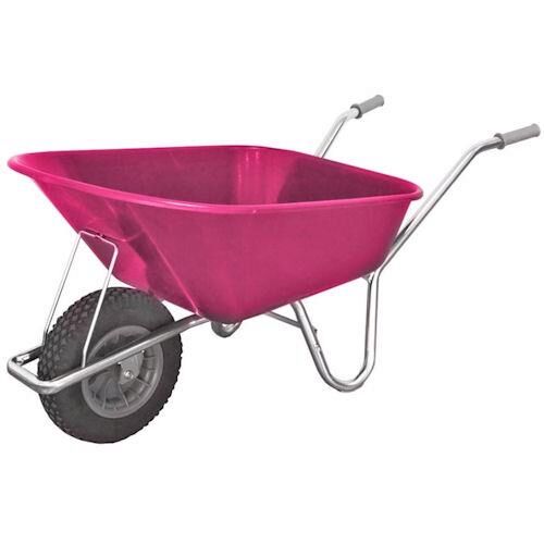 County Cruiser Garden Wheelbarrow Pink 100ltr / Puncture Proof