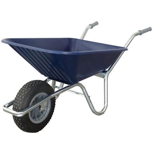 County Clipper Garden Wheelbarrow Blue 90ltr / Puncture Proof
