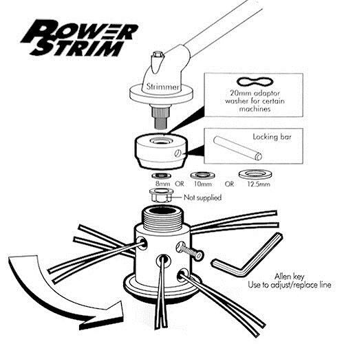 Portek Power Strim PS6 Universal 6 Line Trimmer Head