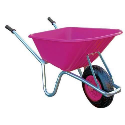 Quality Pink Poly Wheelbarrow 90 litre