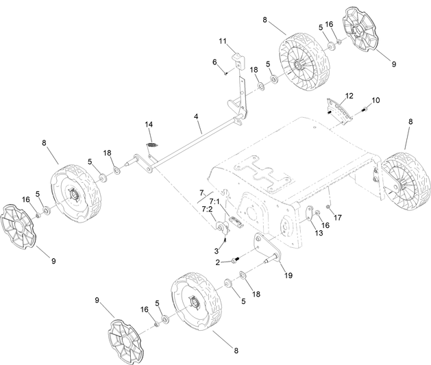 54610 Spares Traction and Suspension Assembly