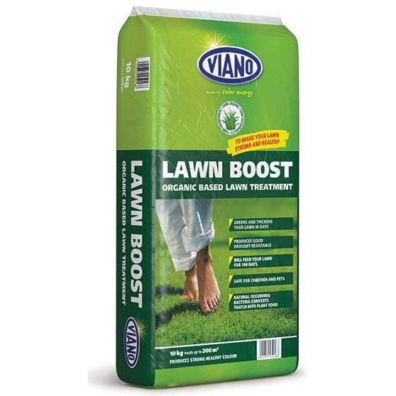 Viano Lawn Boost - Organic Lawn Fertiliser for lawns with NO Moss  10kg / 200m2