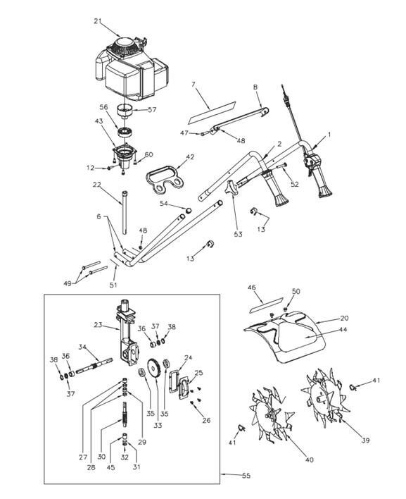 7263-12-14 CLASSIC 4 STROKE TILLER 7263-12-14 CLASSIC 4 STROKE TILLER