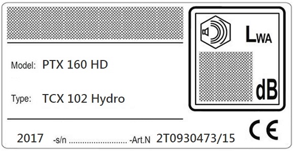 Castelgarden Dataplate Example Castelgarden Dataplate Example