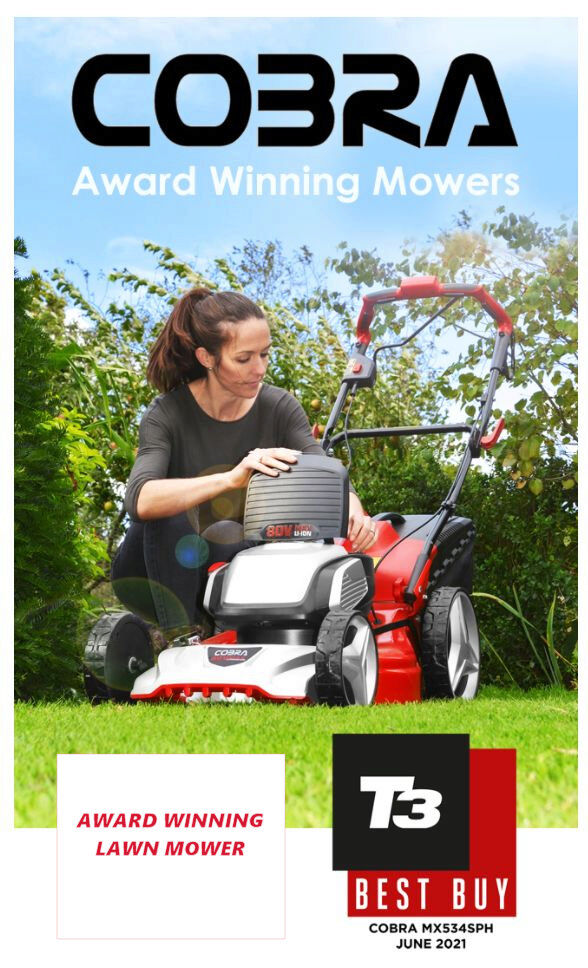 Cobra Premium Cordless Self-Propelled Lawnmower 80v / 51cm / 5Ah from Mower Magic