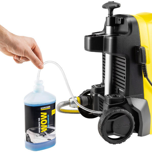 Karcher K4 Classic Pressure Washer 130bar  Inc Trolley Wheels Dirtblaster and Vario Lance  from Mower Magic