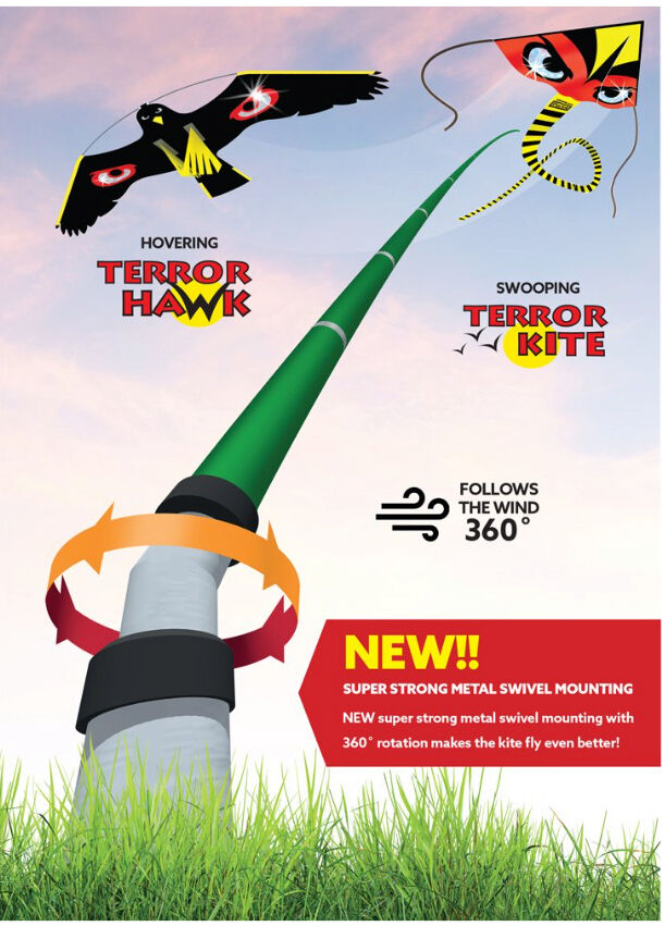 Portek Terror Kite + Terror Hawk Bird Scarer Kit from Mower Magic