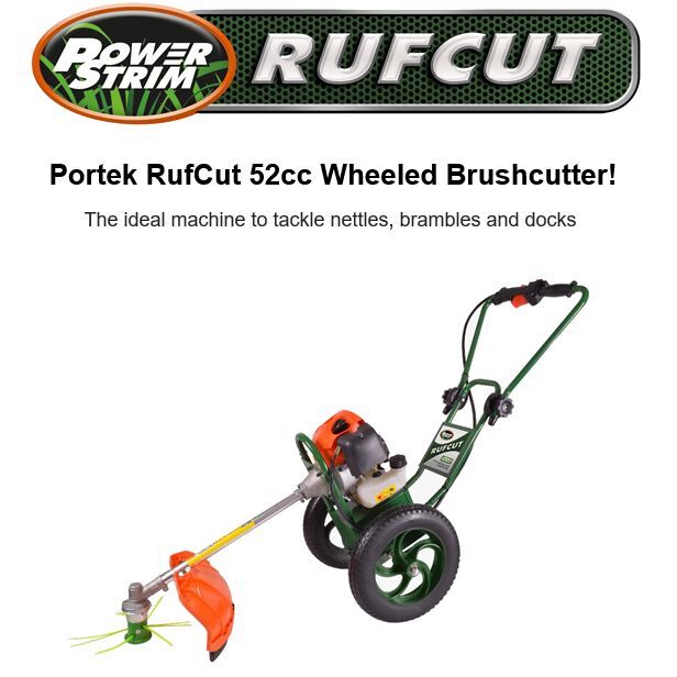 Portek Rufcut Wheeled Grass Trimmer 52cc - SUPERB VALUE from Mower Magic