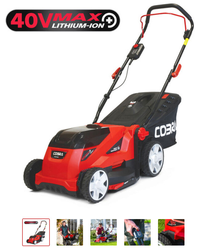 Cobra MX3440VX Premium Cordless Lawnmower KIT 40v / 34cm / 4Ah from Mower Magic Cobra MX3440VX Premium Cordless Lawnmower KIT 40v / 34cm / 4Ah from Mower Magic