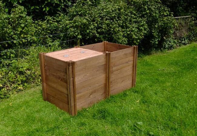 Classic Double Wooden Compost Bins