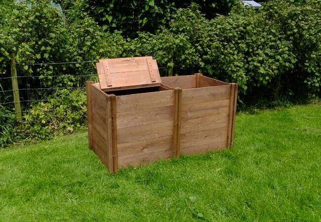 Classic Double Wooden Compost Bins