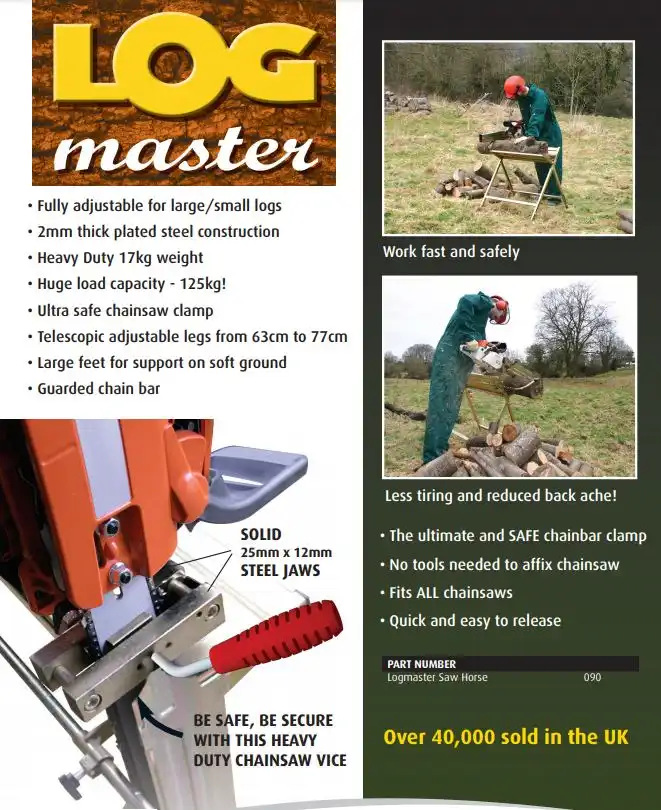 Portek Logmaster Professional Saw Horse from Mower Magic Portek Logmaster Professional Saw Horse from Mower Magic