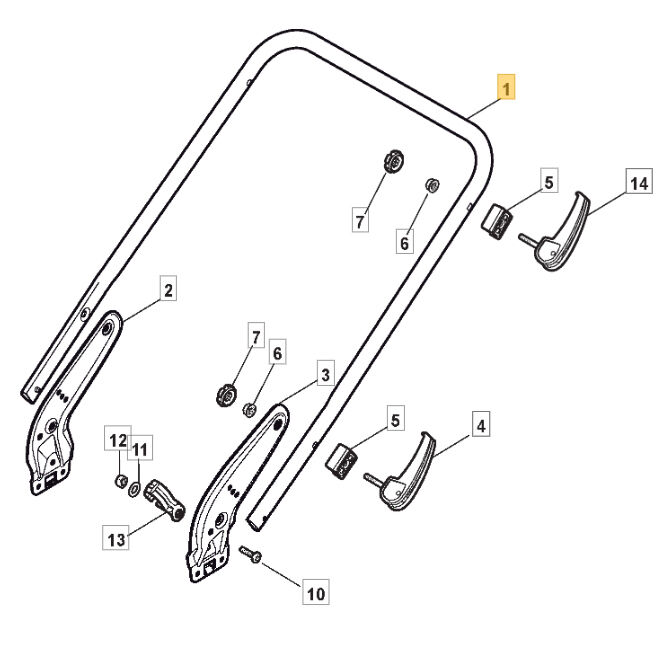 381006720/0 LOWER HANDLE ASTRAL GREY