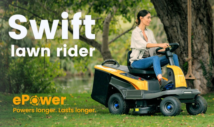 Stiga Swift 372e Battery Powered Ride-On Mower 48v / 72cm / 15Ah from Mower Magic