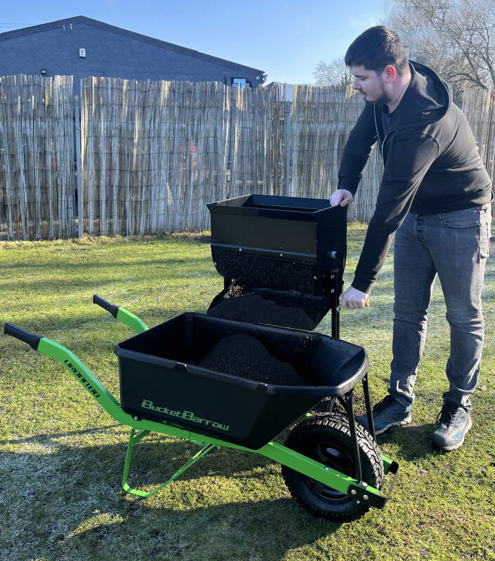Manual Drum Soil Sieve Sifter from Mower Magic