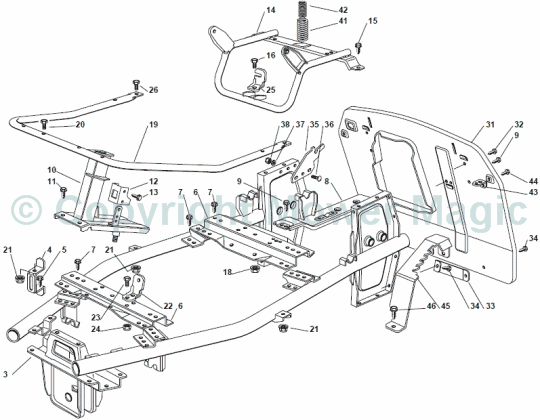 Chassis - Mountfield (2009 - 2010) 725V Honda 2T0313483/UM9