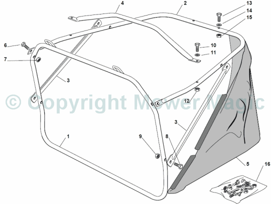 Grasscatcher - Mountfield (2009 - 2010) 725V Honda 2T0313483/UM9