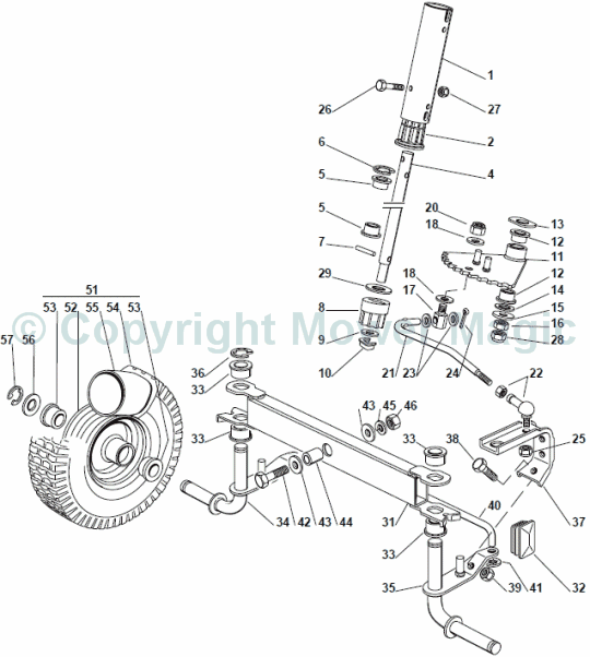 Steering - Mountfield (2009 - 2010) 725V Honda 2T0313483/UM9