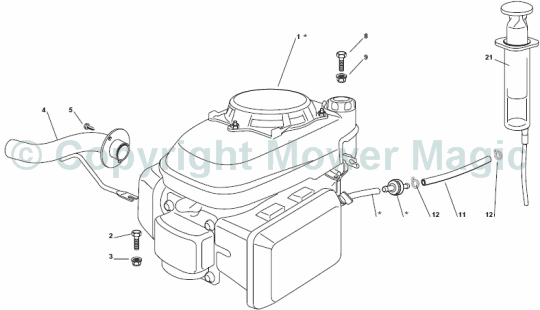 Engine - Mountfield (2009 - 2010) 725V Honda 2T0313483/UM9