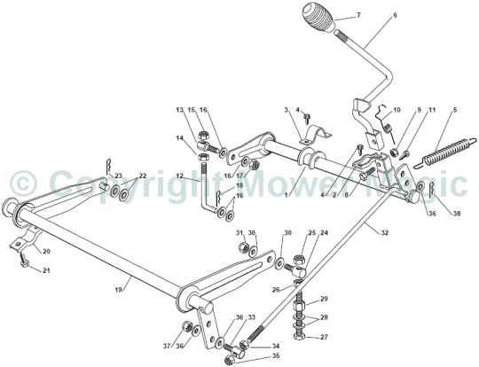 Cutting Plate Lifting - Mountfield (2009 - 2010) 725V Honda 2T0313483/UM9