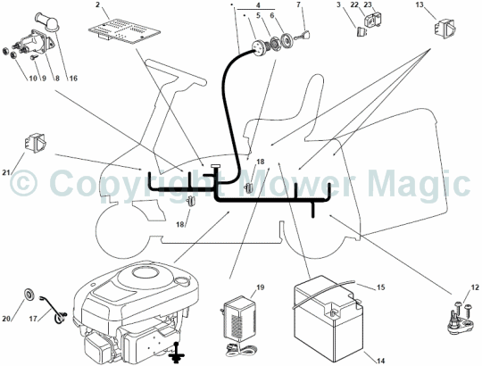 Electrical Parts - Mountfield (2010) 725V Mountfield 2T0314483/UM9