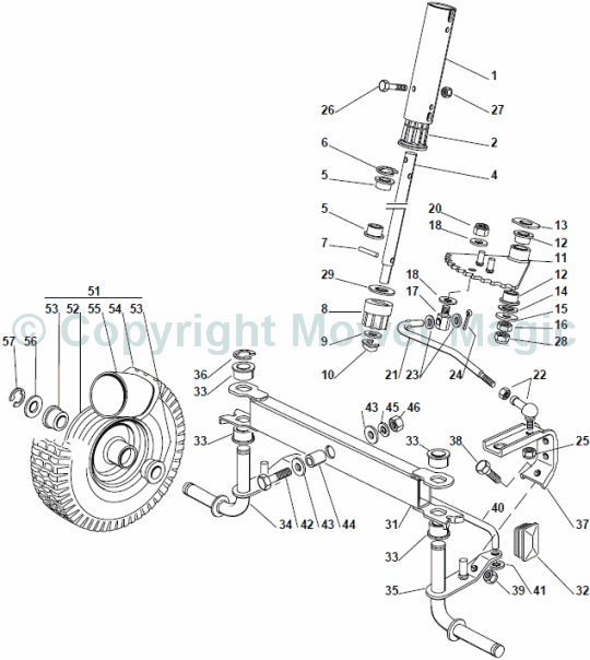 Steering - Mountfield (2010) 725V Mountfield 2T0314483/UM9