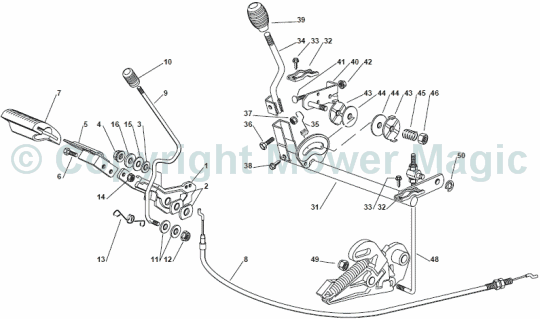 Brake and Gearbox Controls - Mountfield (2010) 725V Mountfield 2T0314483/UM9