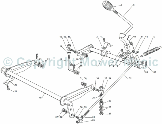 Cutting Plate Lifting - Mountfield (2010) 725V Mountfield 2T0314483/UM9