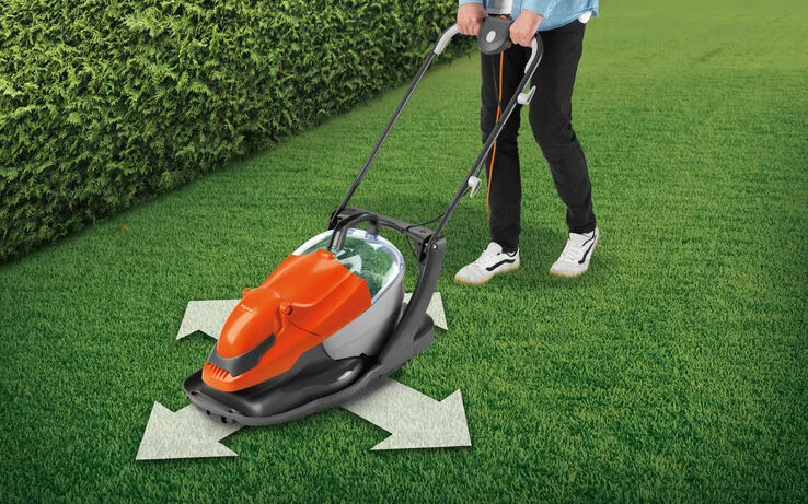 Flymo Easi Glide Plus 360v Electric Hover Collect Lawnmower 36cm / 1800w