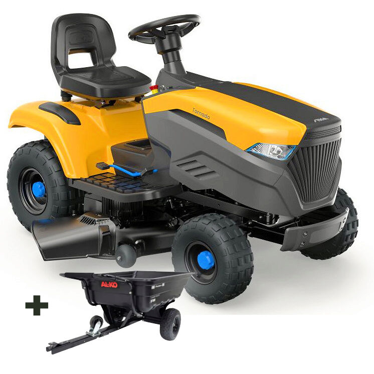 Stiga Tornado 398e Cordless Lawn Tractor Mower / 48v 30Ah Side-Discharge + Free Trailer