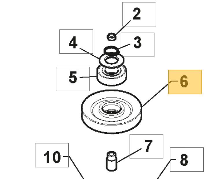 125601595/0 BLADE IDLER PULLEY