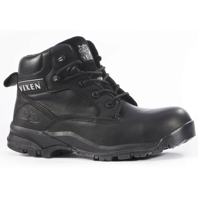 Rock Fall Vixen Onyx Black Non-Metallic Waterproof Ladies Safety Boot with Midsole Protection