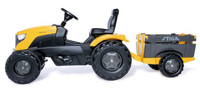 Stiga Mini-T250 Toy Ride On Tractor Mower with Trailer from Mower Magic
