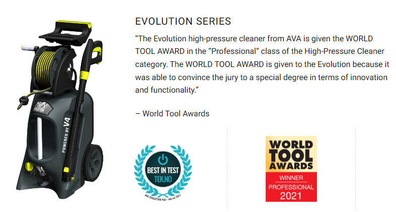 AvA Electric Pressure Washer - Evolution P60 Large Bundle 2100w from Mower Magic
