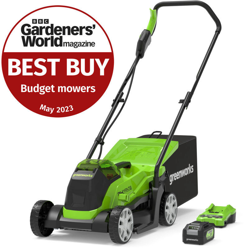 Greenworks GD24LM33K4 Cordless Lawn Mower KIT 24V / 33cm / 4Ah - Best Buy