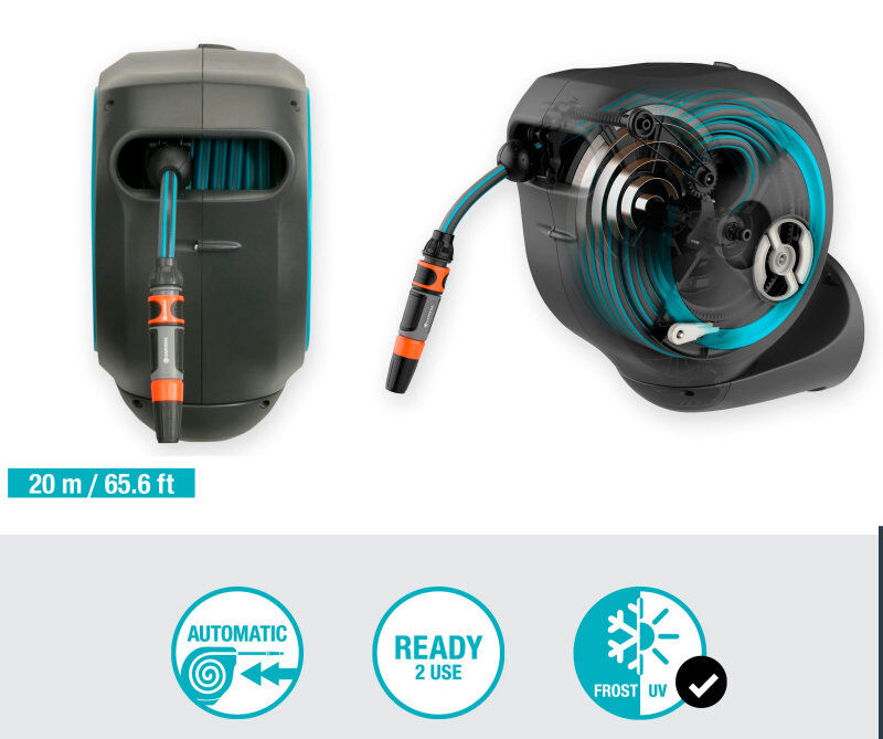 Gardena Wall-Mounted Hose Box Rollup M 18610-20