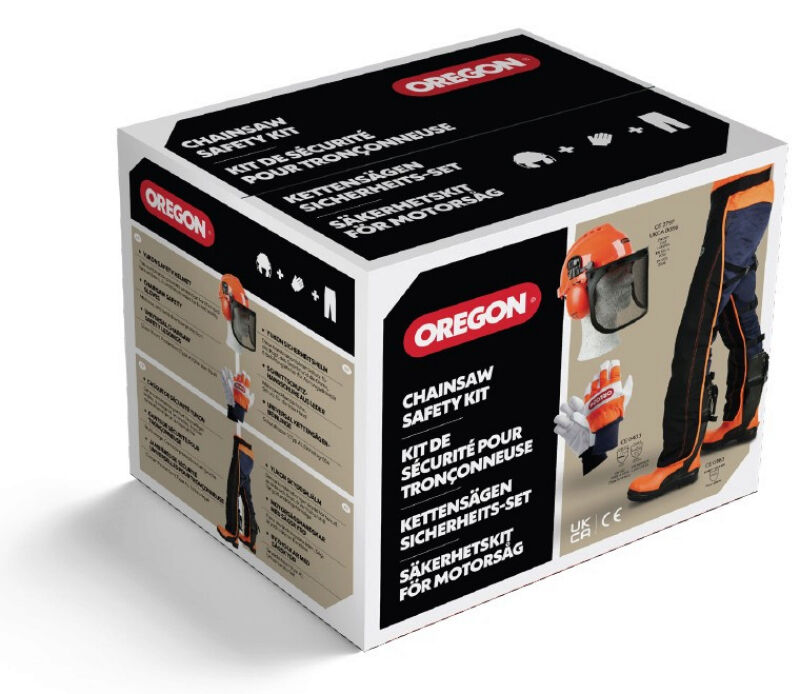 Oregon Type A Chainsaw Safety Clothing Starter Kit (Leggings / Gloves / Helmet) from Mower Magic