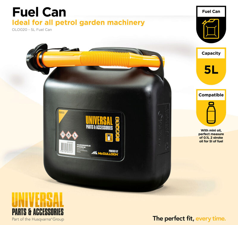 Universal Black Fuel Can 5L 