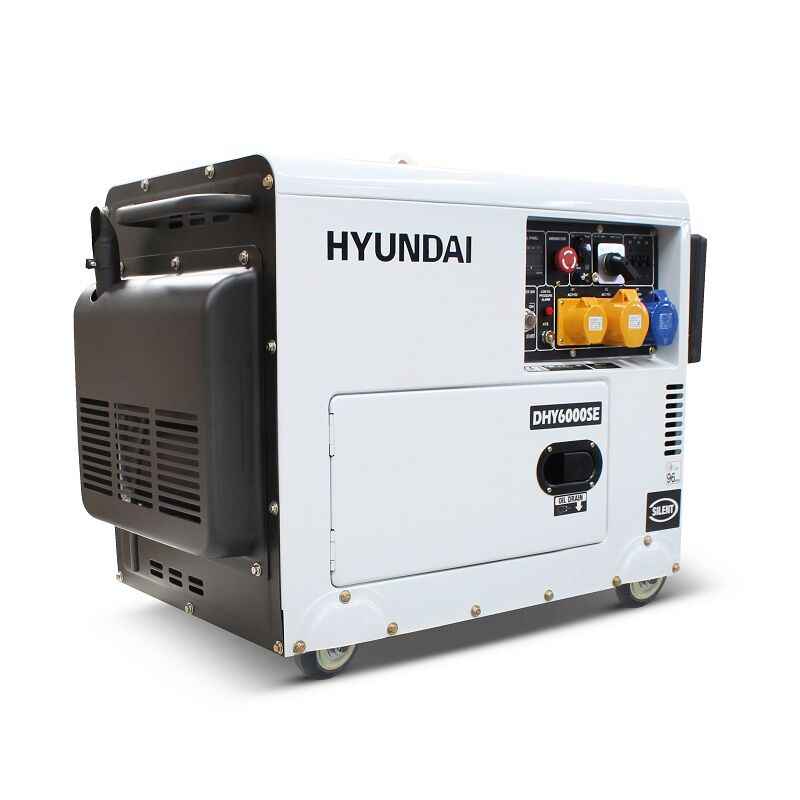 DHY6000SE Hyundai Silenced Standby Single Phase Diesel Generator  5.2kW / 6.5kVA